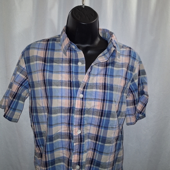 Old navy kids XL plaid button-down casual or dress shirt - Picture 2 of 5
